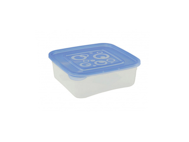 контейнер для продуктов 0,4л 12,5х12,5х4см квадратный пластик