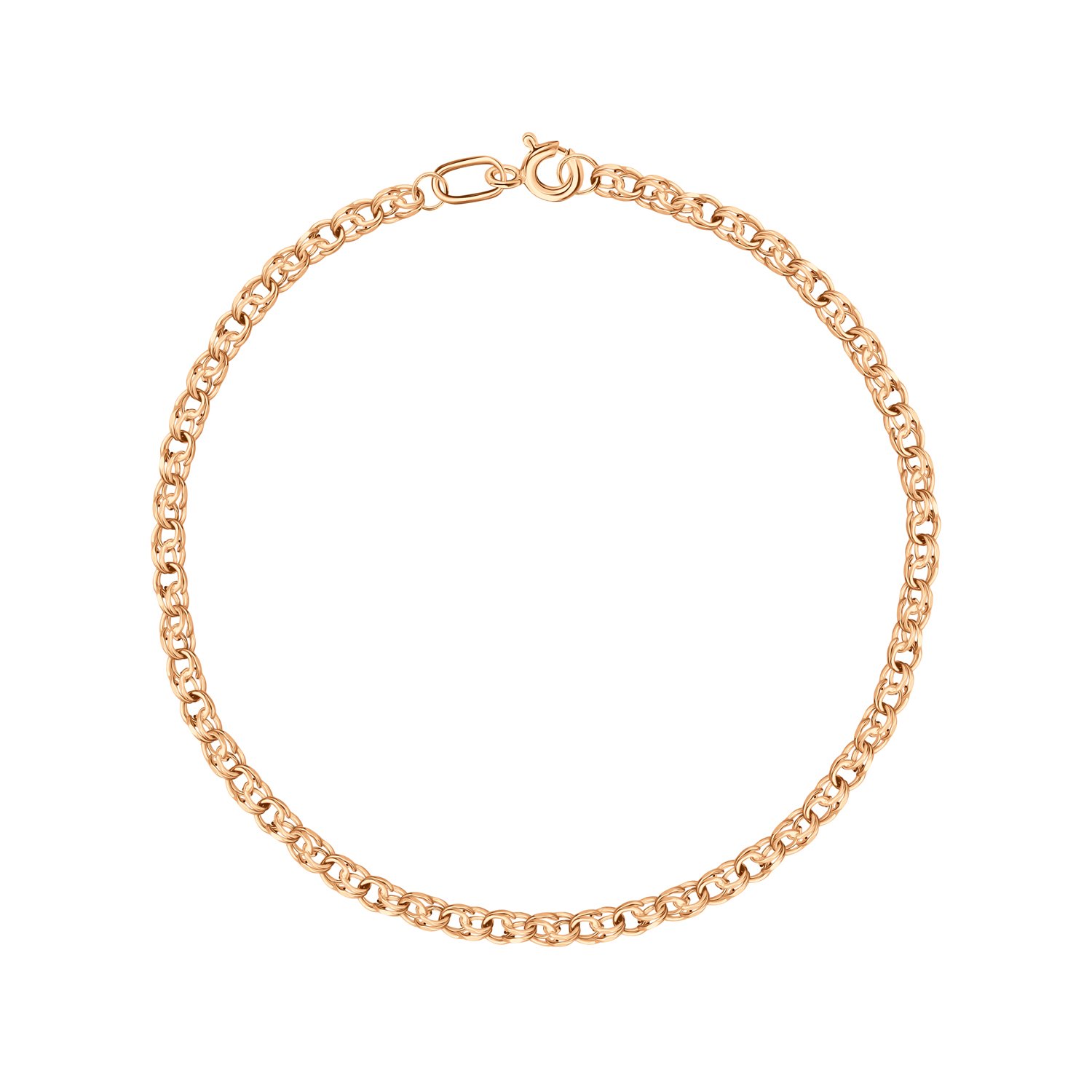 Золотой пустотелый браслет Европейский квадратный бисмарк